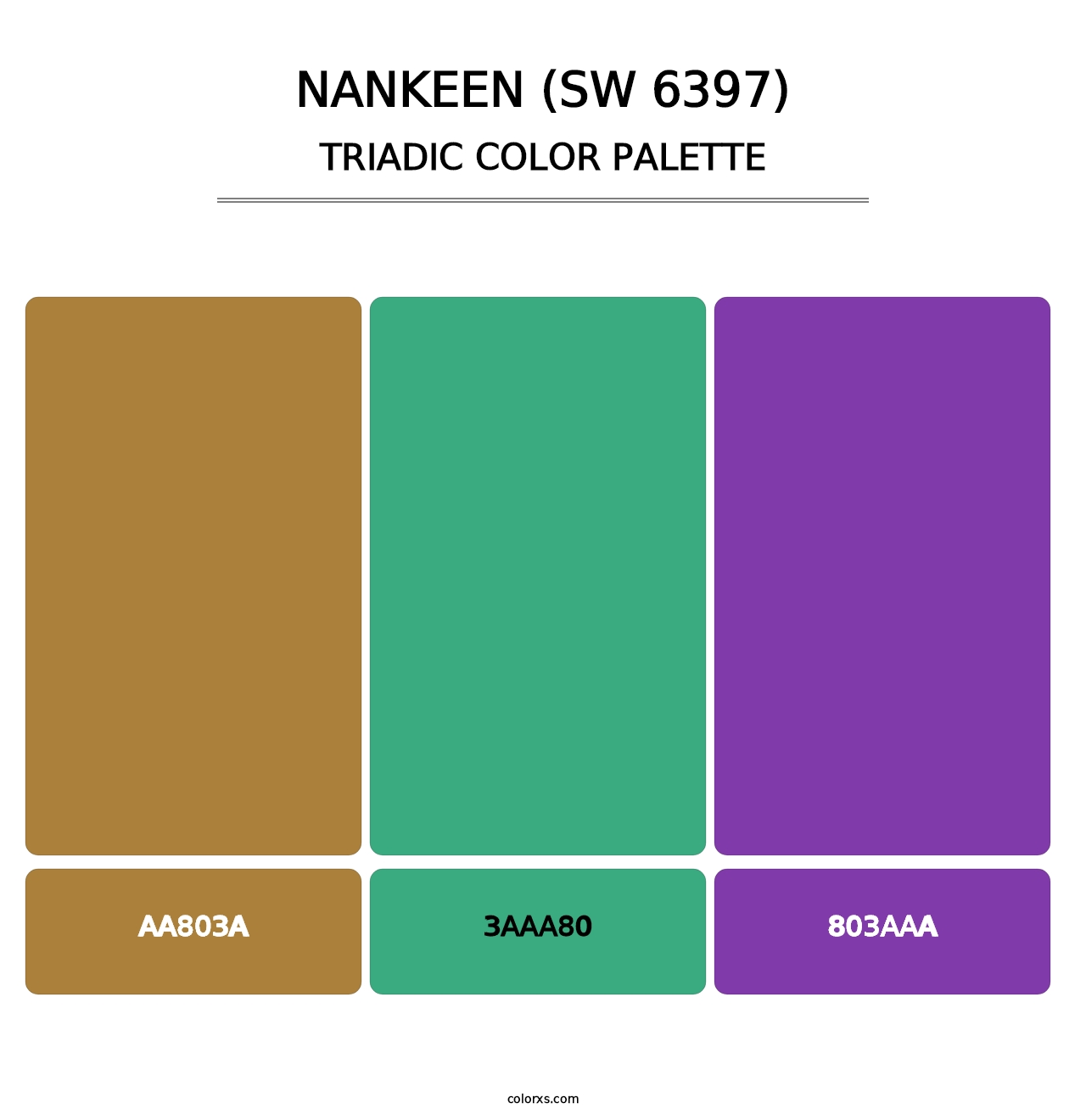 Nankeen (SW 6397) - Triadic Color Palette