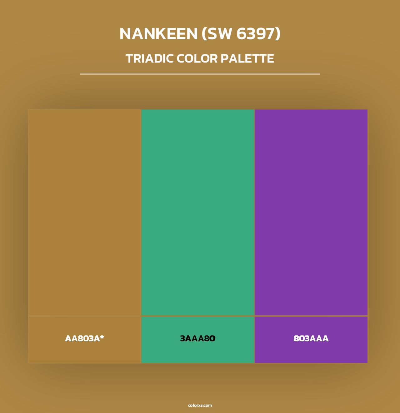 Nankeen (SW 6397) - Triadic Color Palette