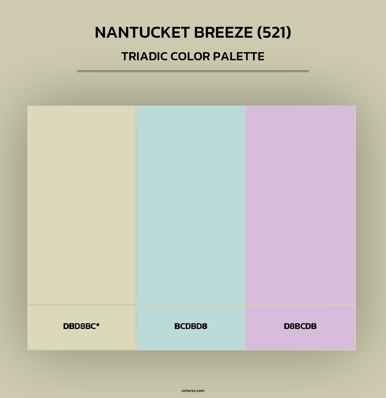 Nantucket Breeze (521) - Triadic Color Palette