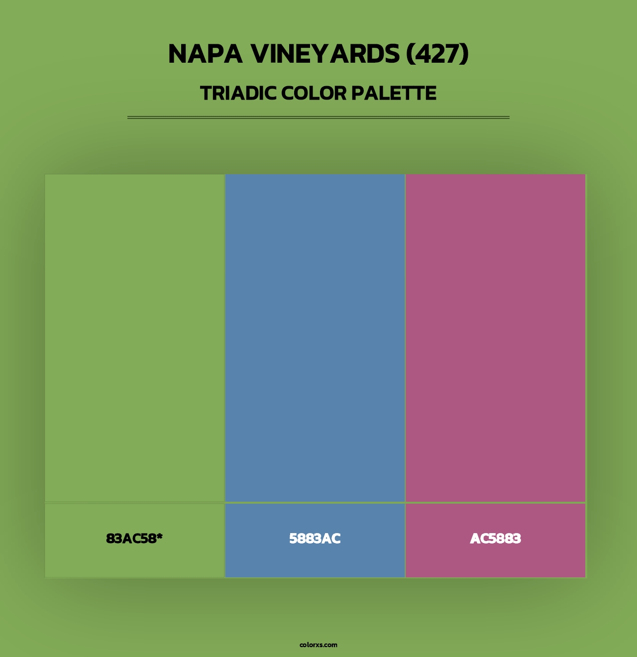 Napa Vineyards (427) - Triadic Color Palette