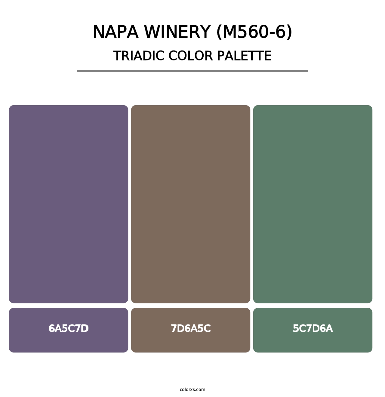 Napa Winery (M560-6) - Triadic Color Palette