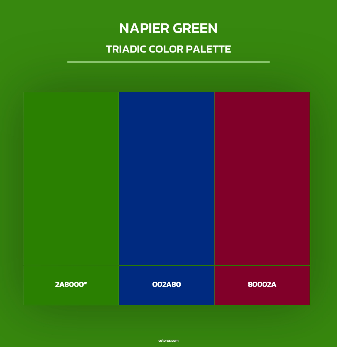 Napier Green - Triadic Color Palette