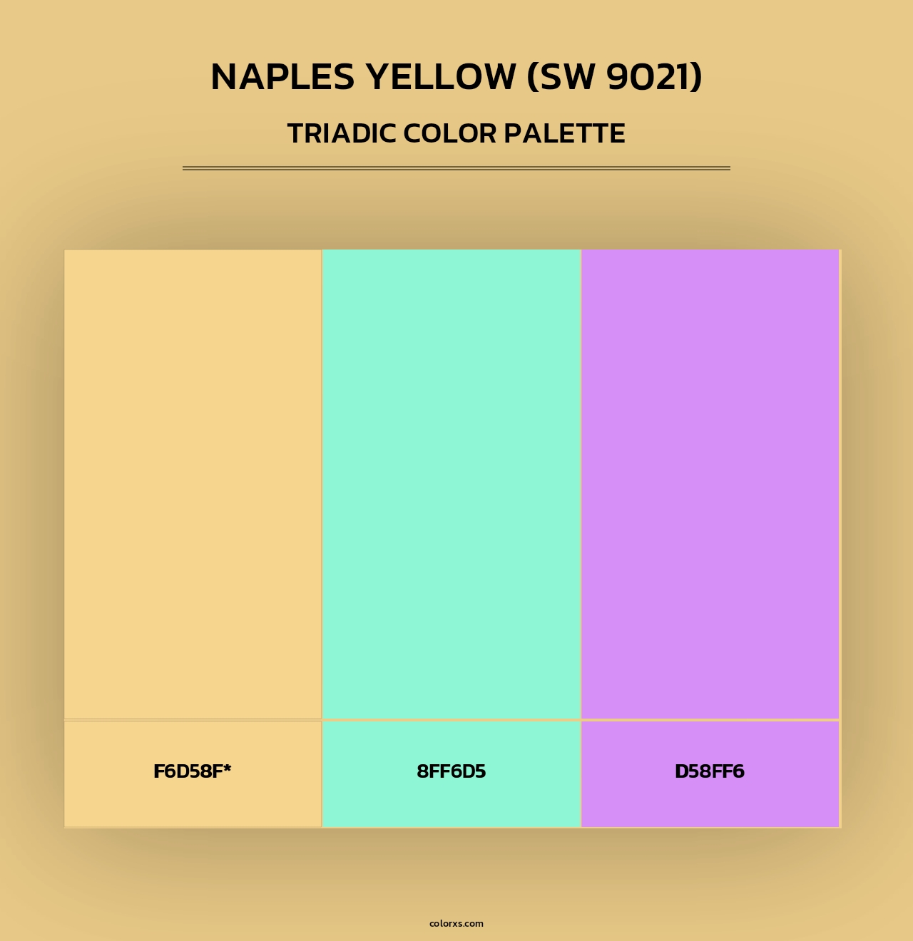 Naples Yellow (SW 9021) - Triadic Color Palette