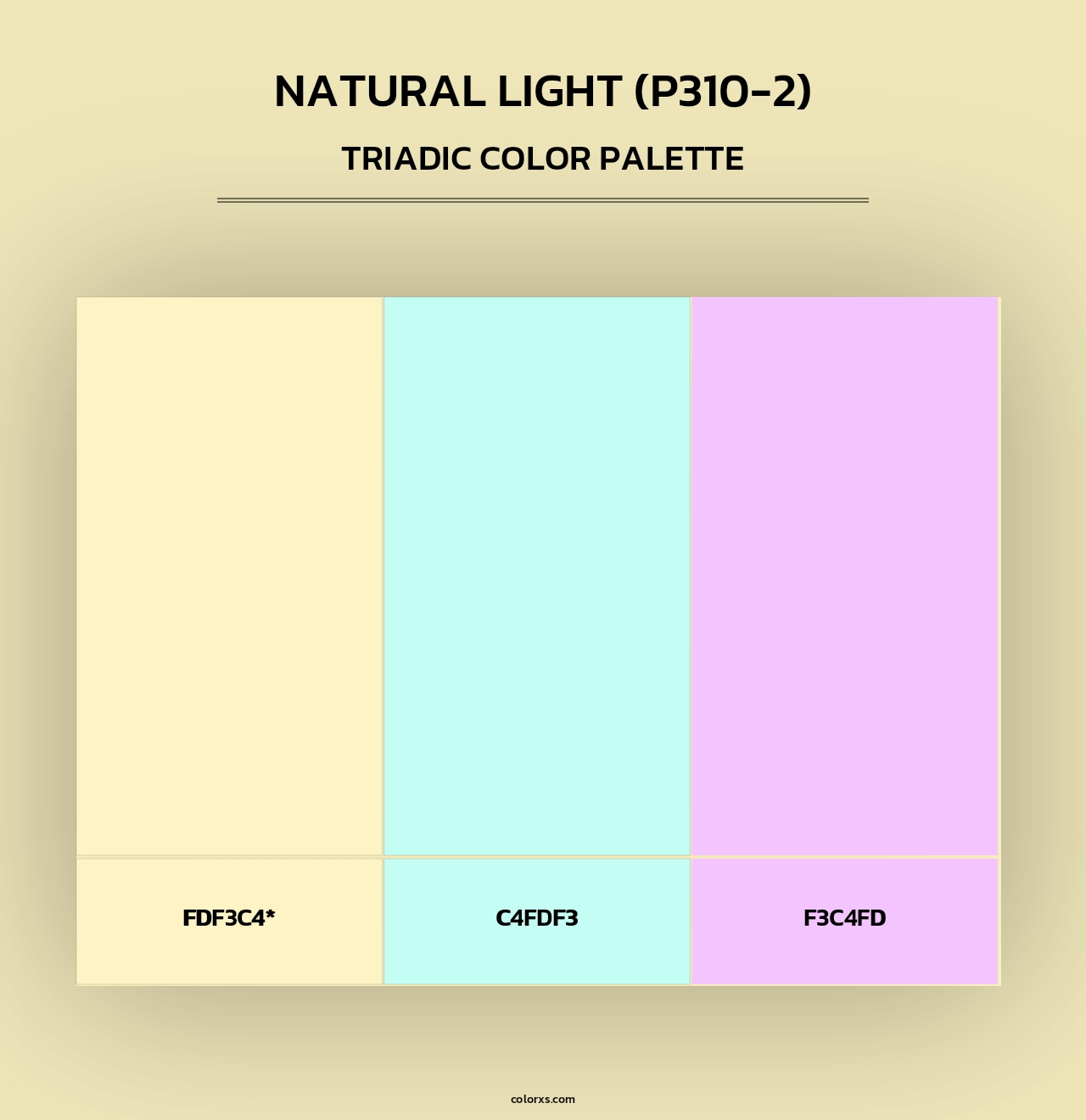 Natural Light (P310-2) - Triadic Color Palette