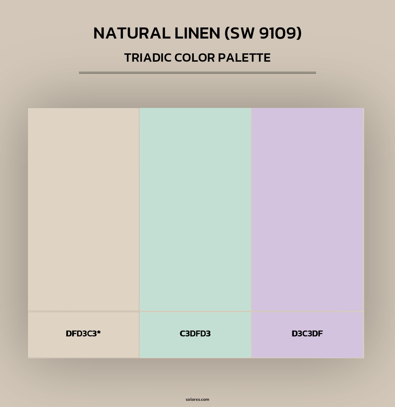 Natural Linen (SW 9109) - Triadic Color Palette