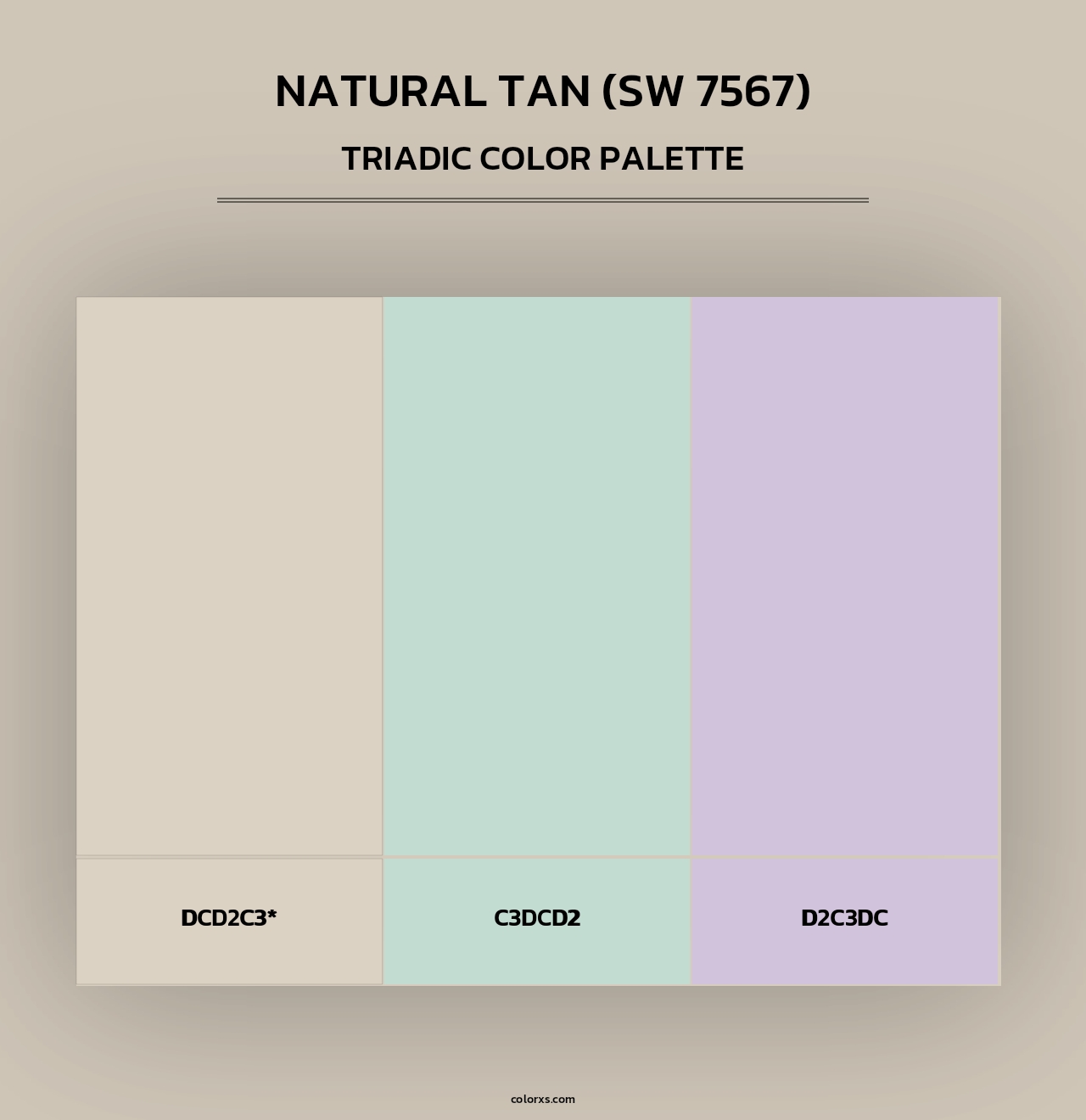 Natural Tan (SW 7567) - Triadic Color Palette