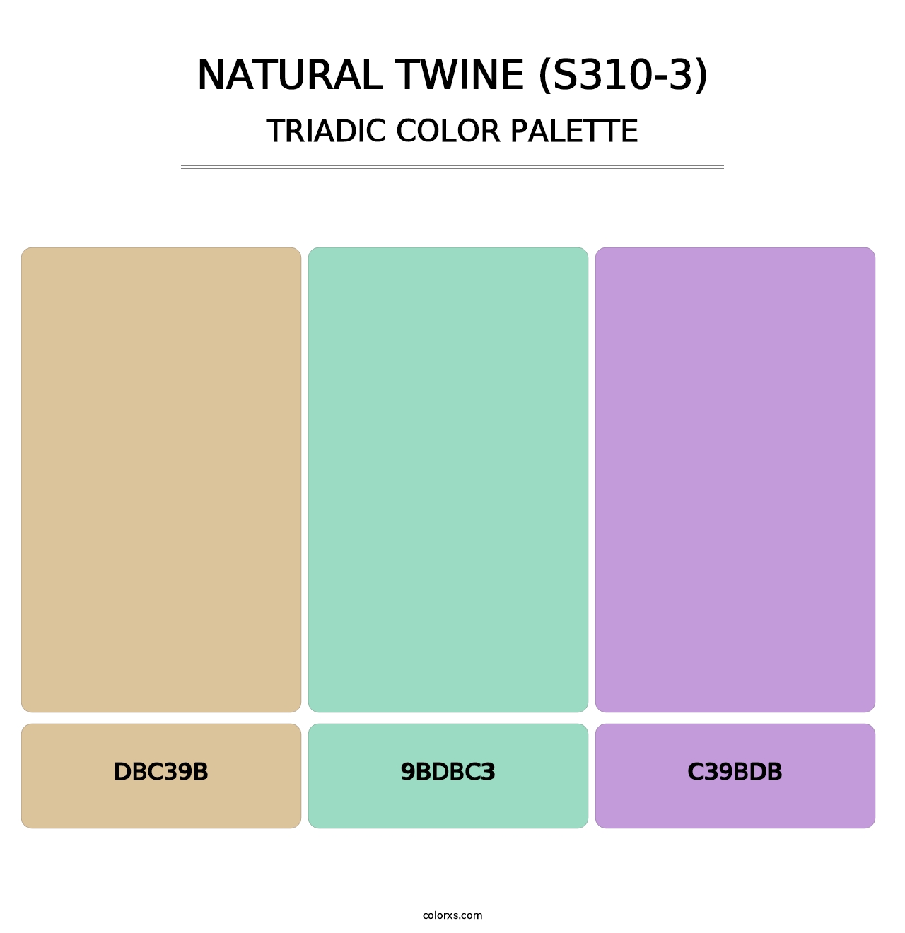 Natural Twine (S310-3) - Triadic Color Palette