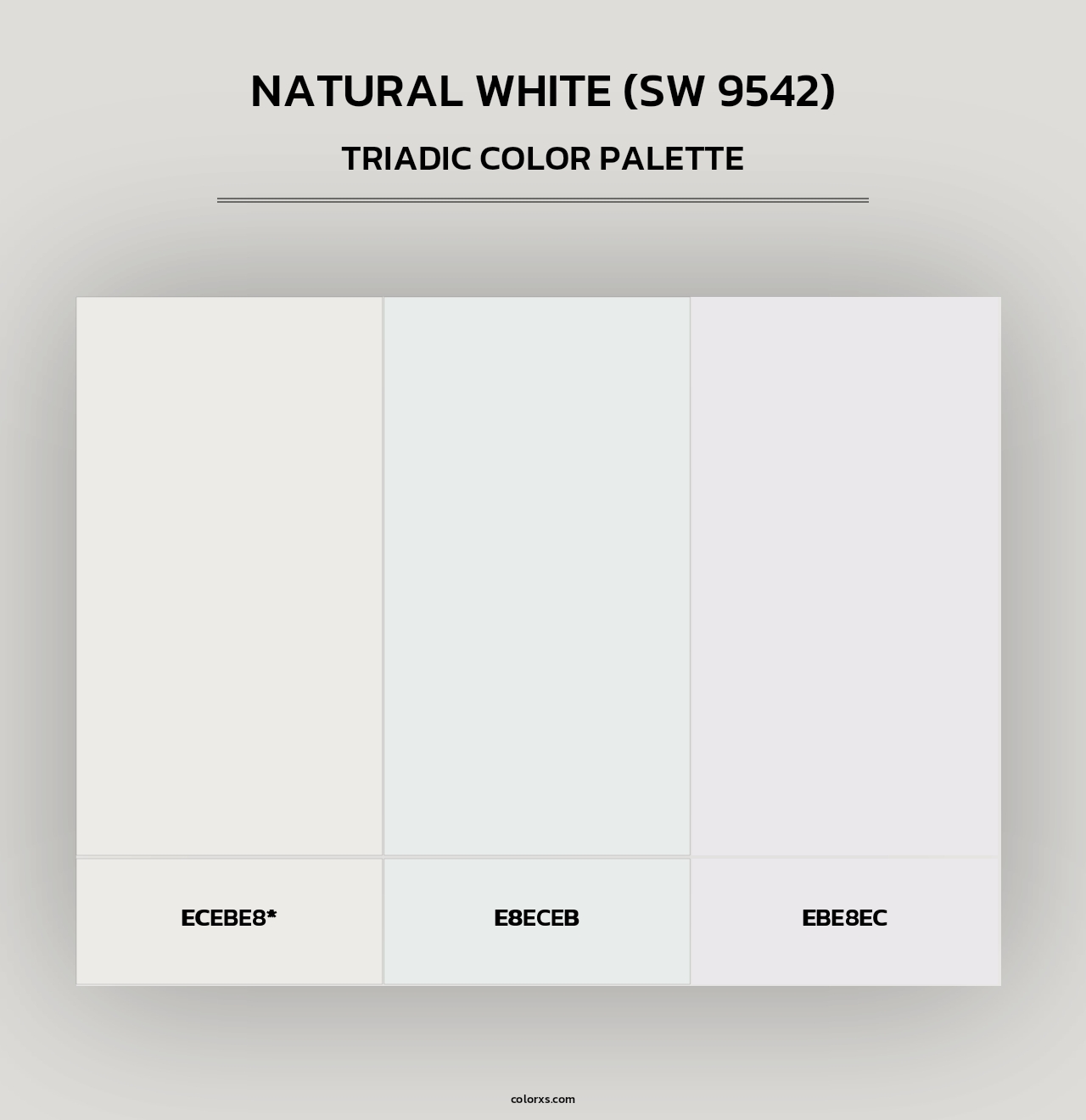 Natural White (SW 9542) - Triadic Color Palette