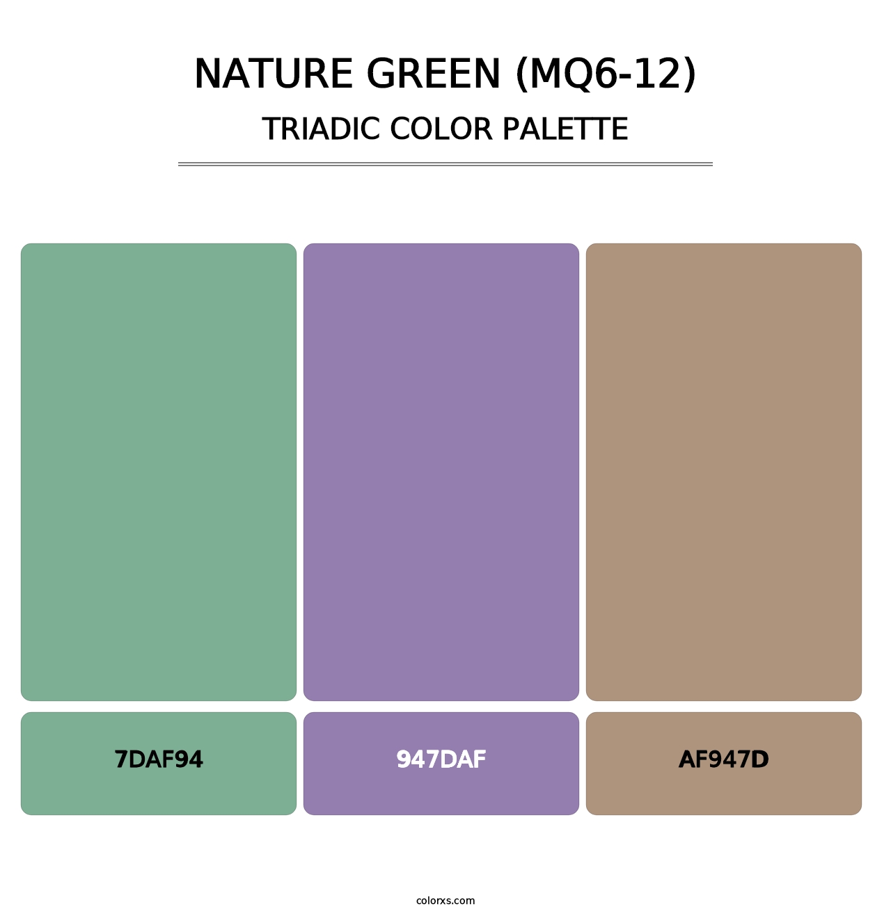 Nature Green (MQ6-12) - Triadic Color Palette