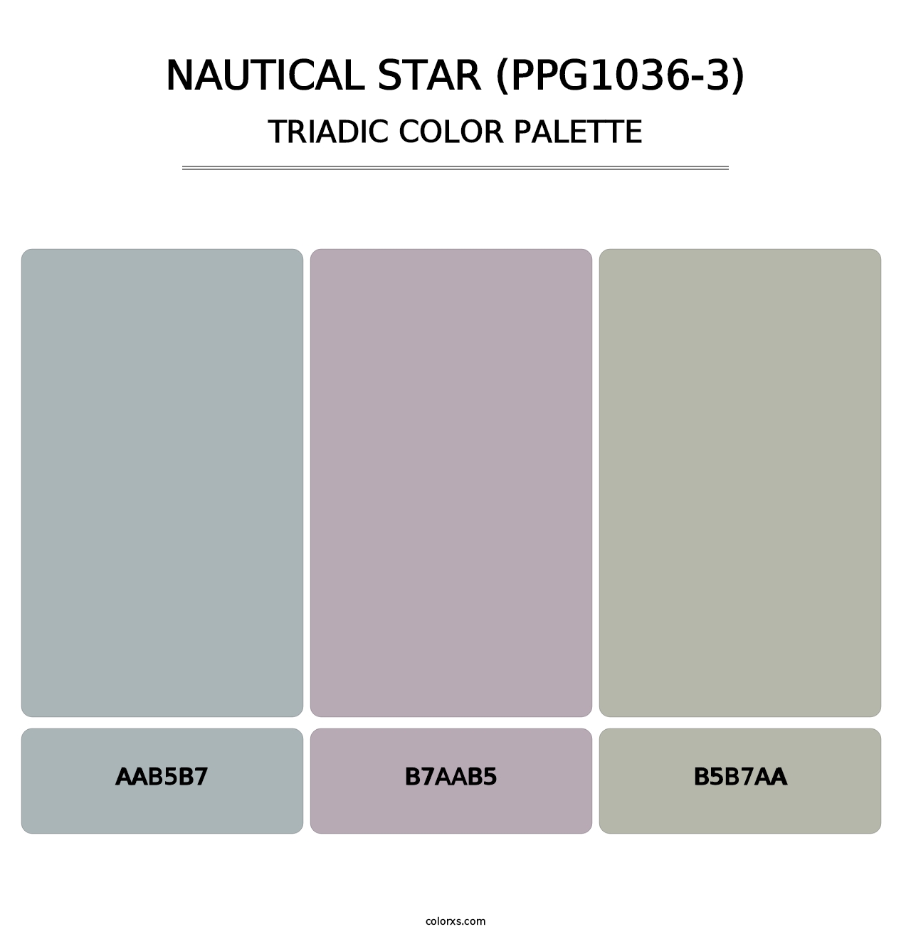 Nautical Star (PPG1036-3) - Triadic Color Palette