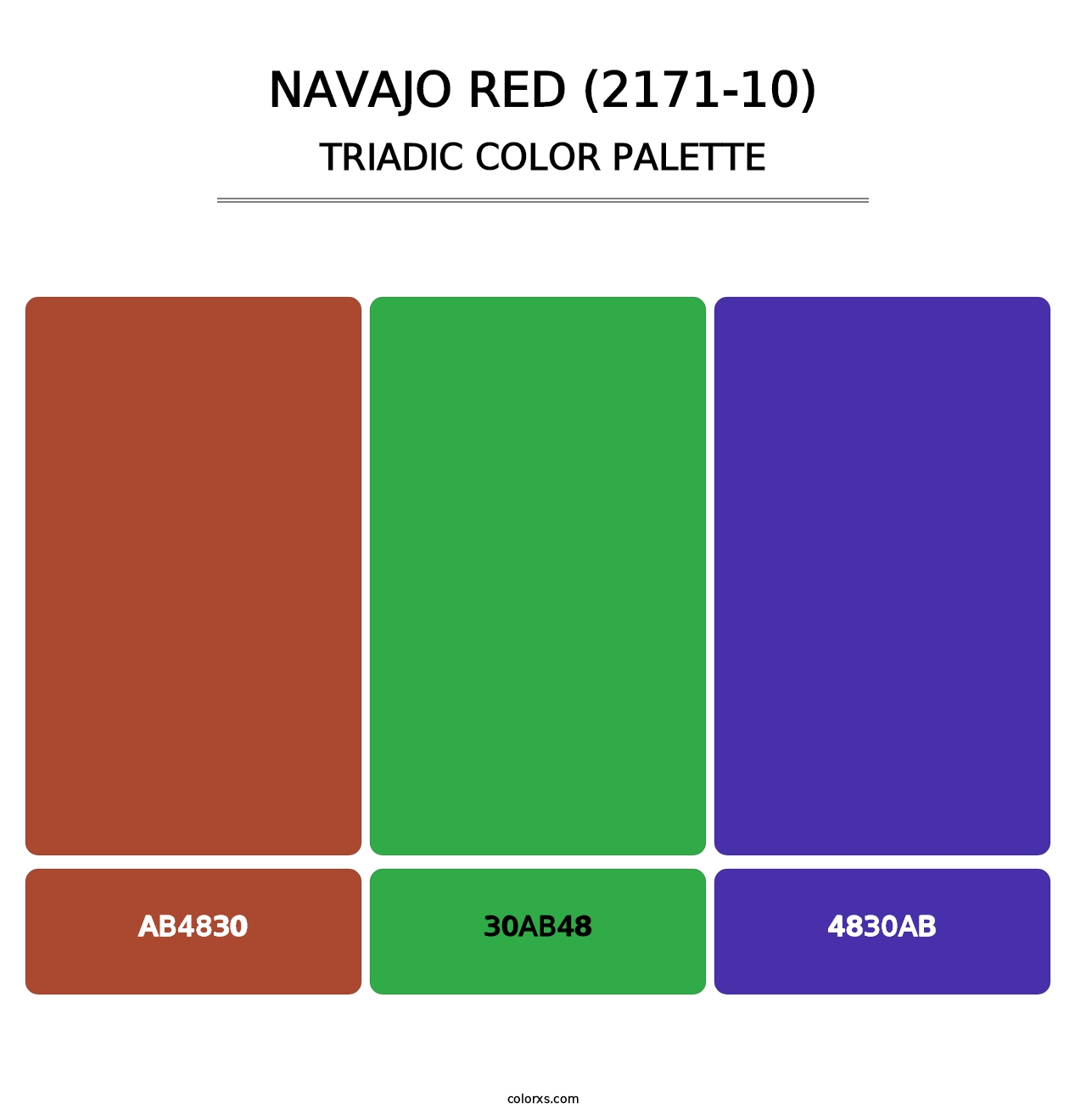 Navajo Red (2171-10) - Triadic Color Palette