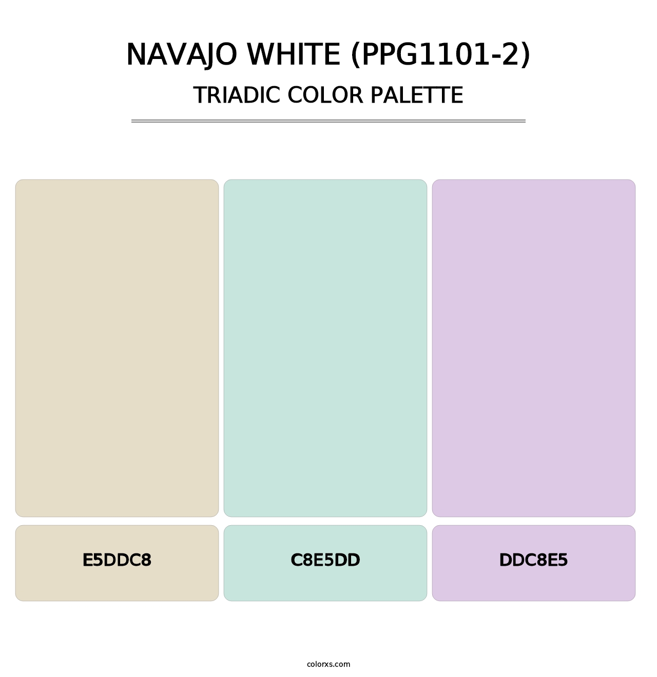 Navajo White (PPG1101-2) - Triadic Color Palette