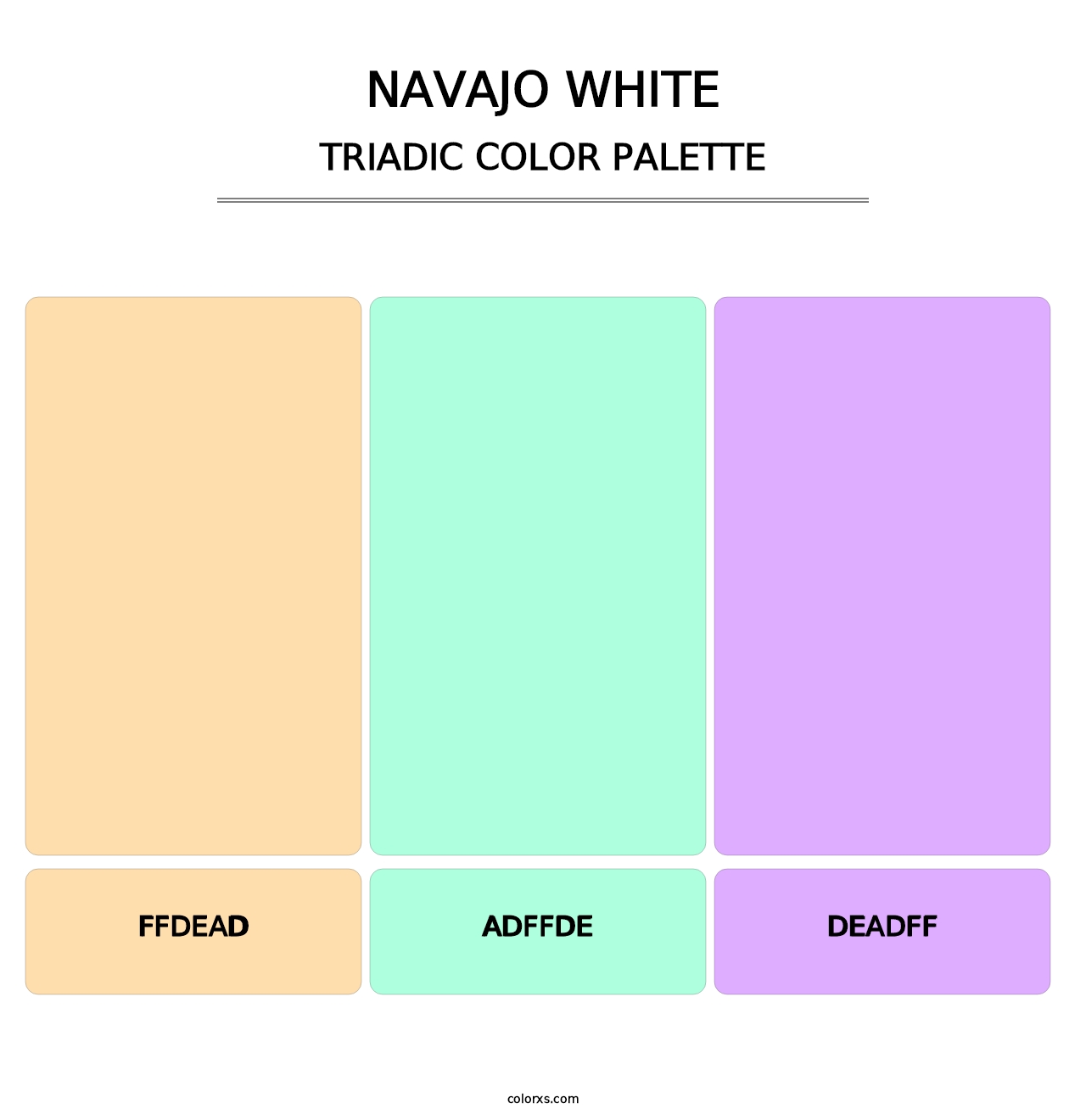 Navajo White - Triadic Color Palette
