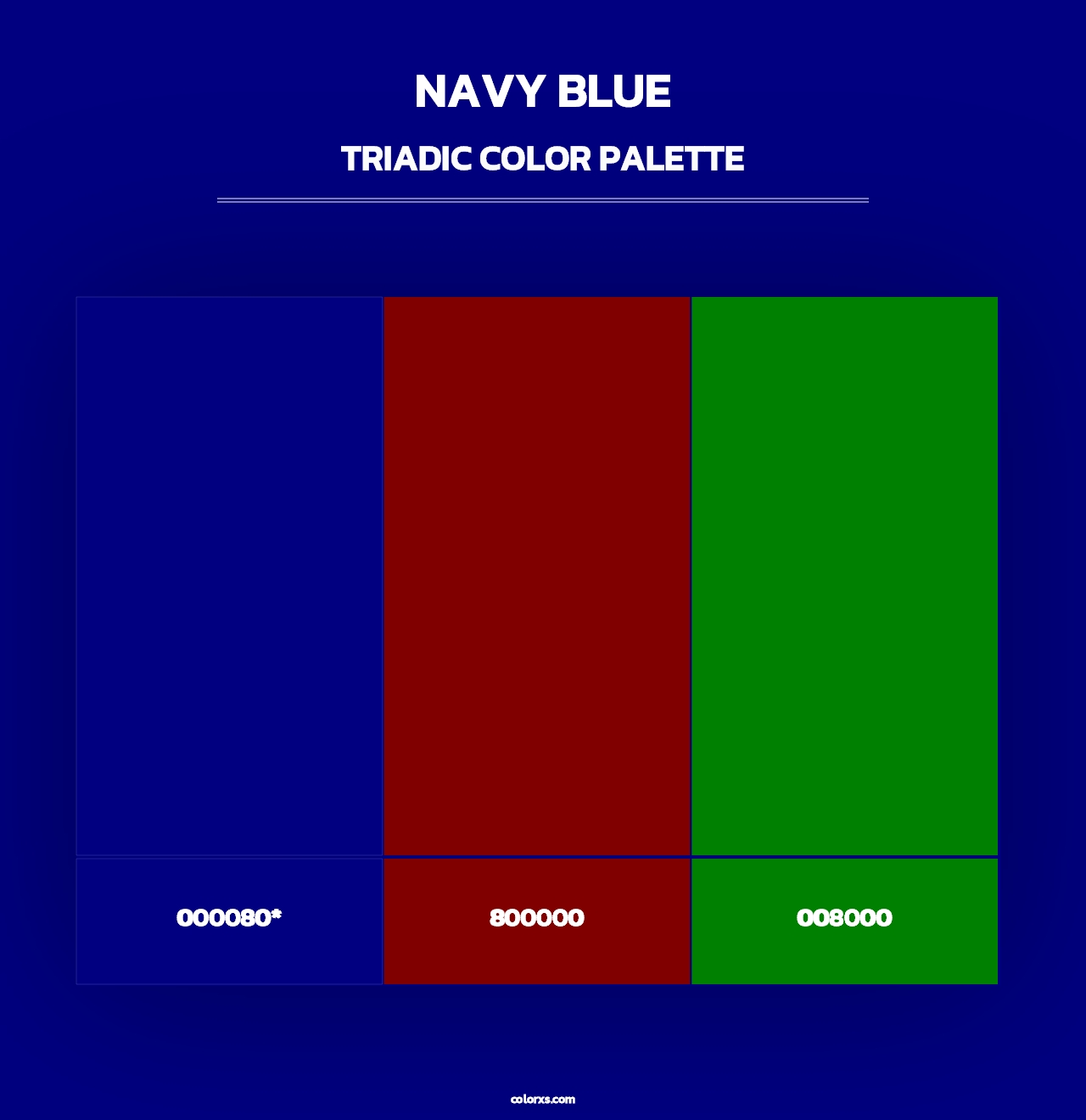 Navy Blue - Triadic Color Palette