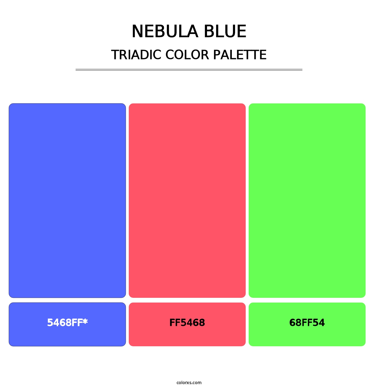 Nebula Blue - Triadic Color Palette