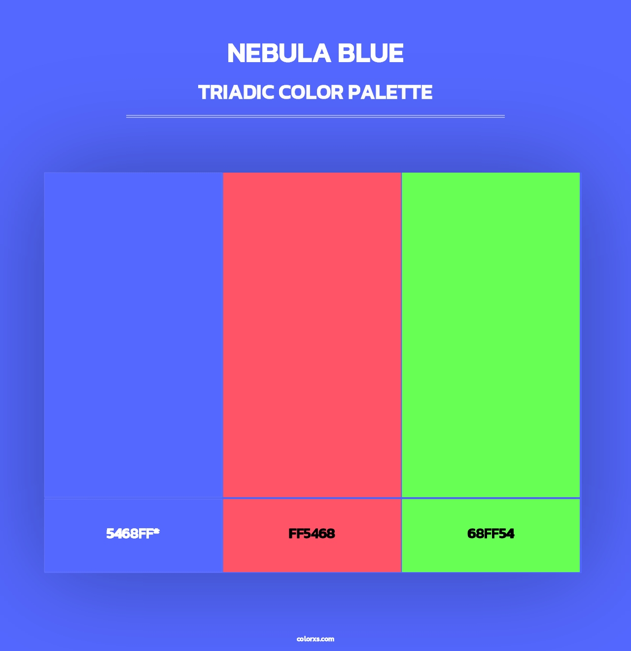 Nebula Blue - Triadic Color Palette