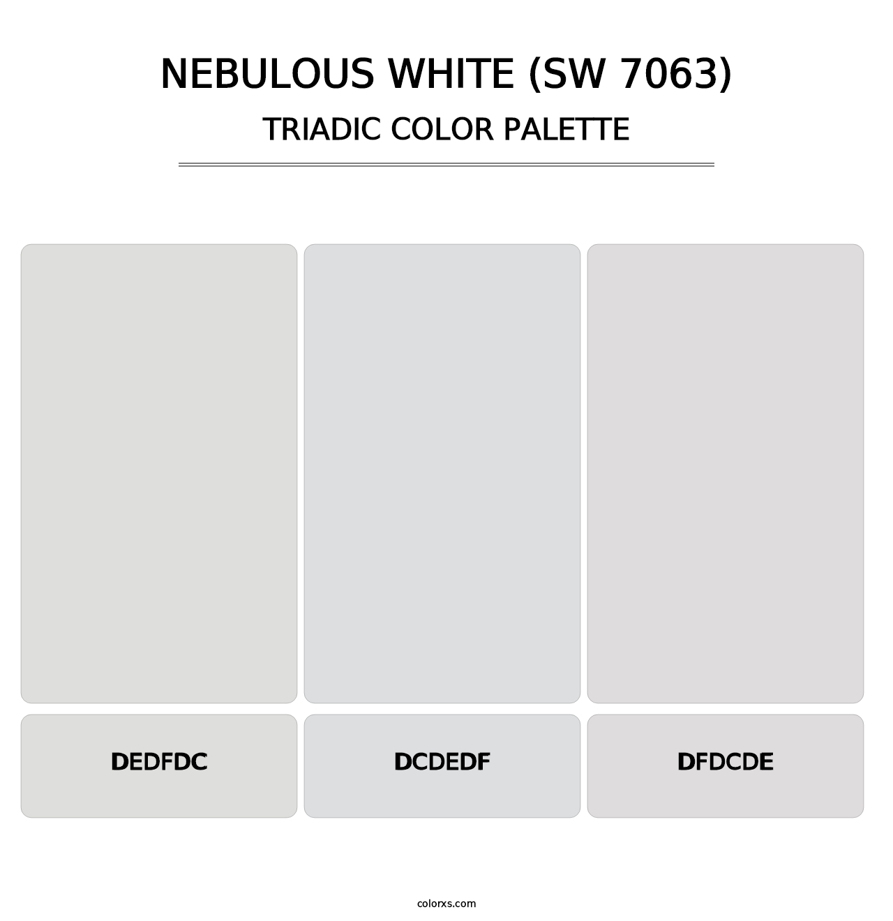 Nebulous White (SW 7063) - Triadic Color Palette