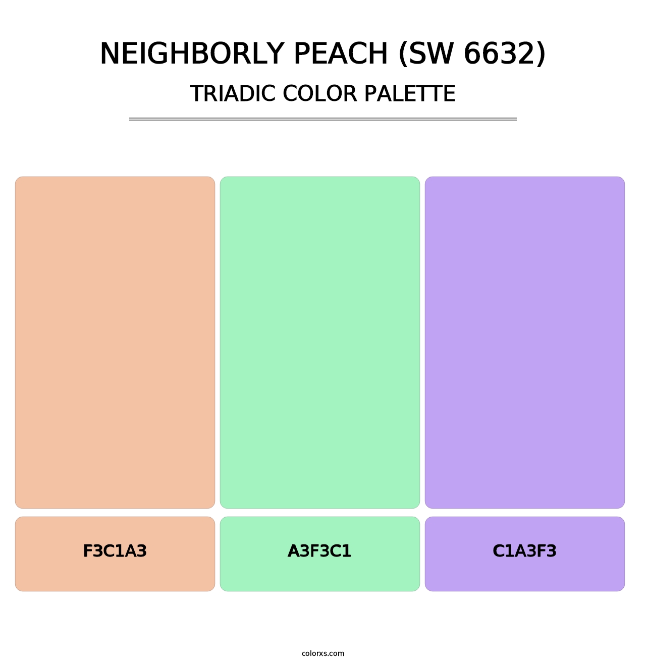 Neighborly Peach (SW 6632) - Triadic Color Palette