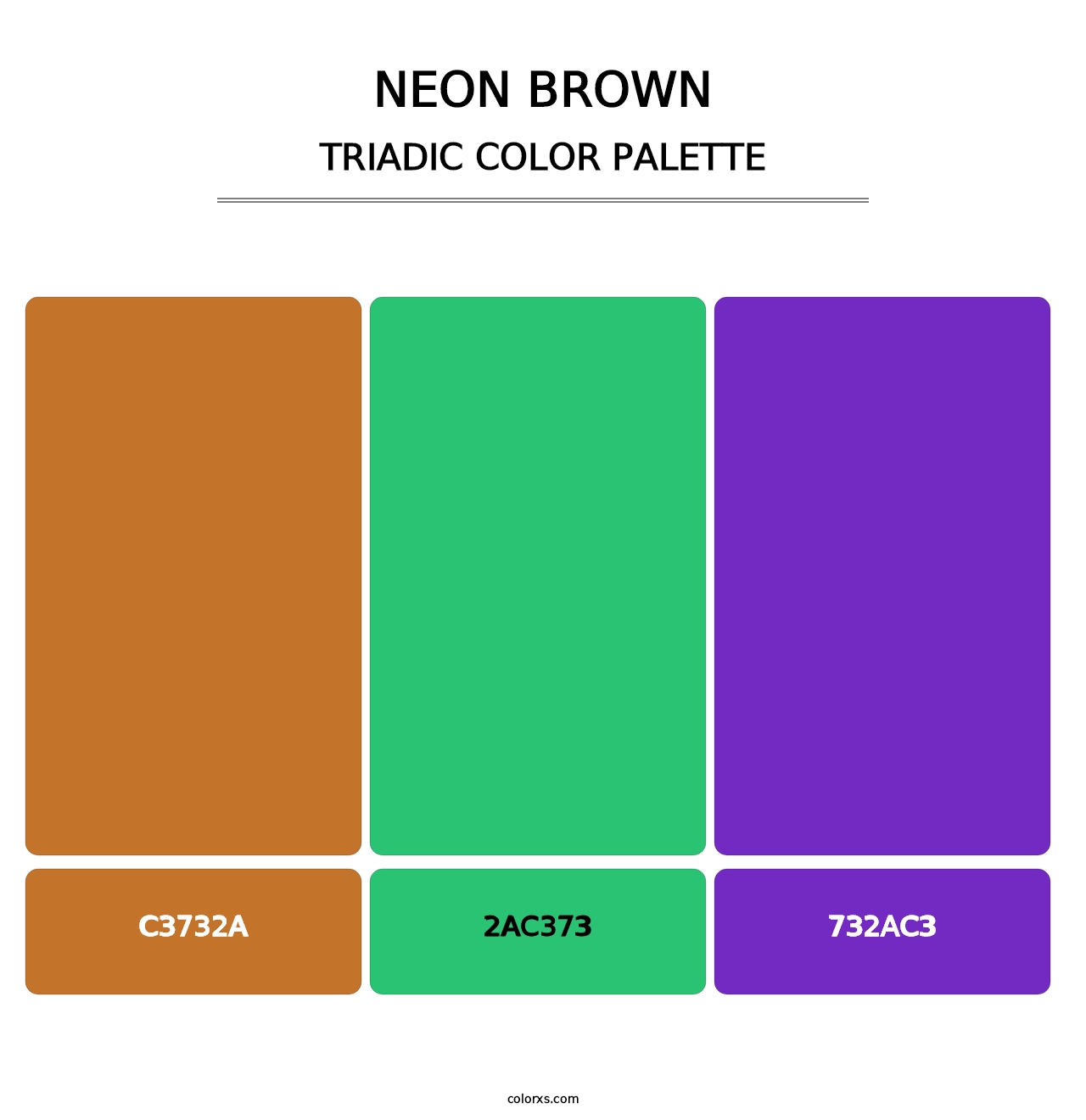 Neon Brown - Triadic Color Palette