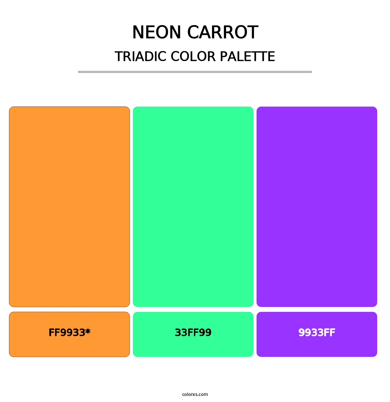 Neon Carrot - Triadic Color Palette