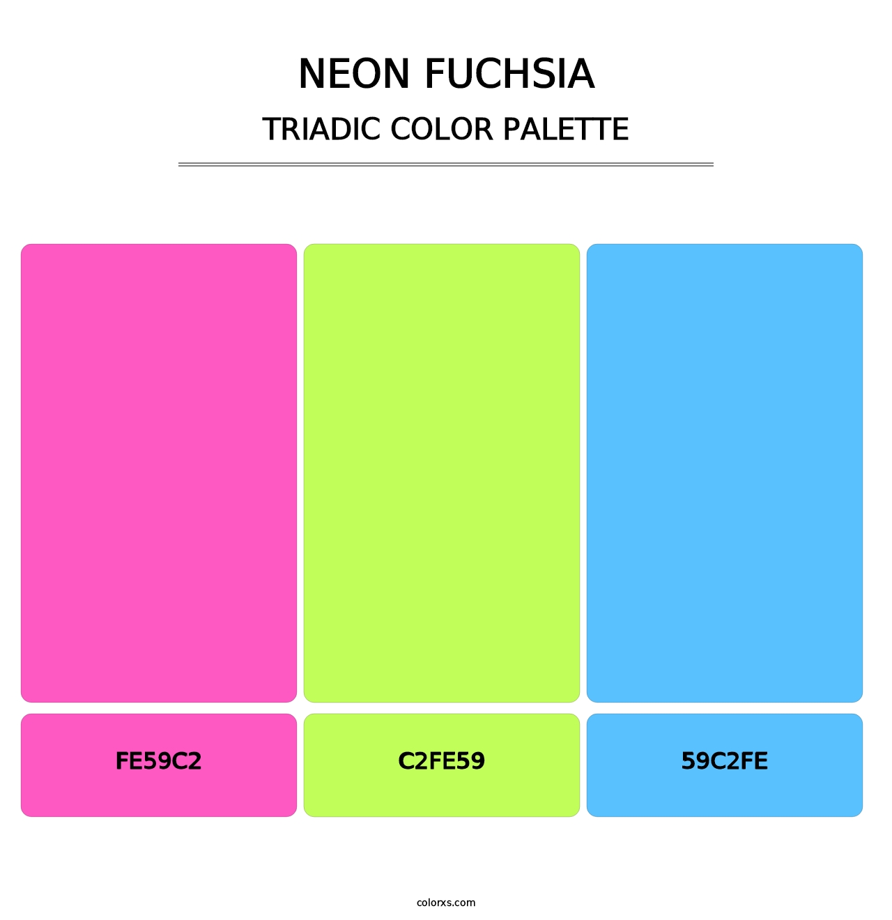 Neon Fuchsia - Triadic Color Palette