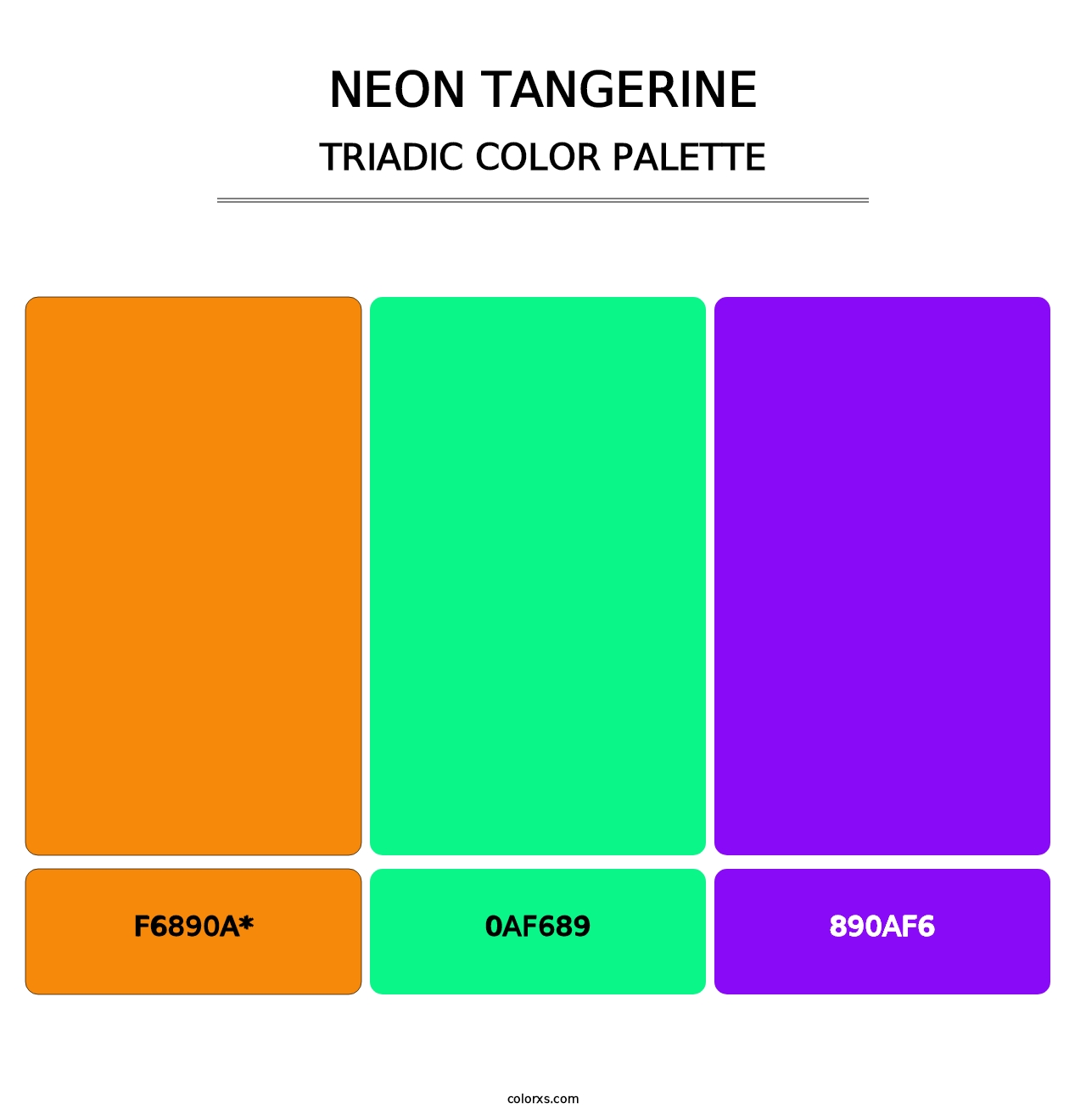 Neon Tangerine - Triadic Color Palette