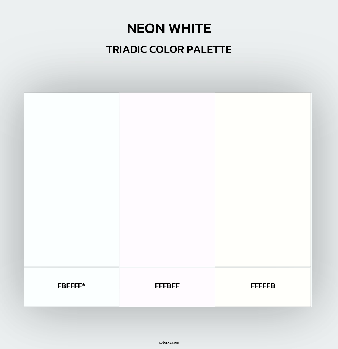 Neon White - Triadic Color Palette