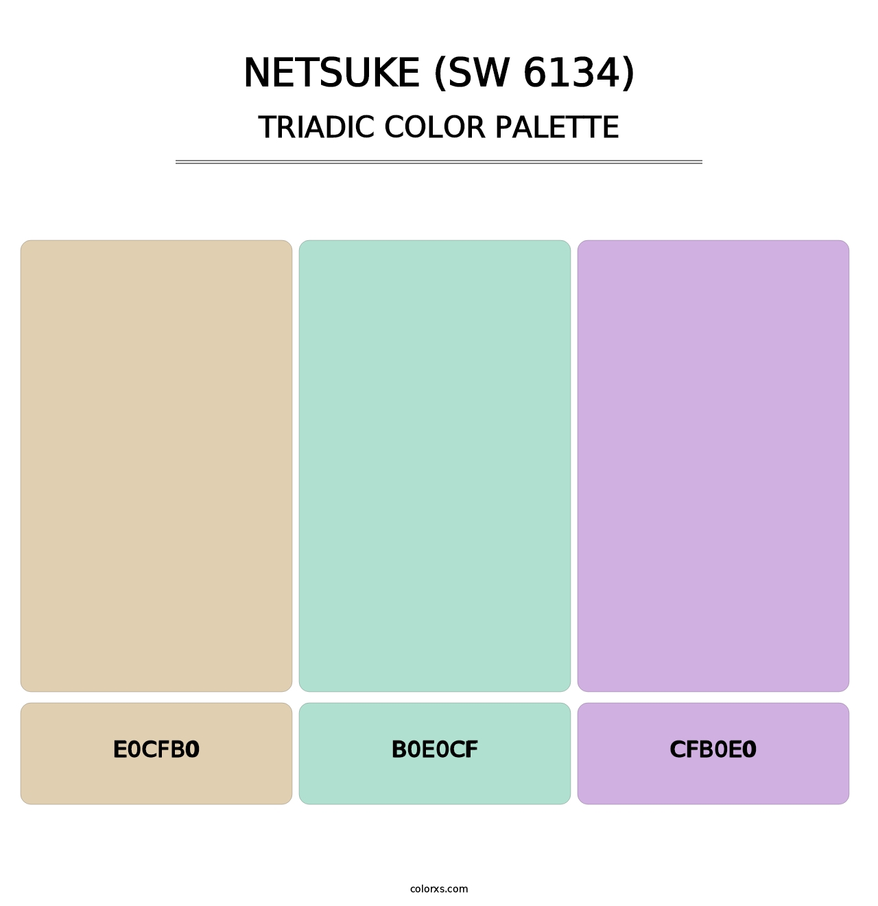 Netsuke (SW 6134) - Triadic Color Palette