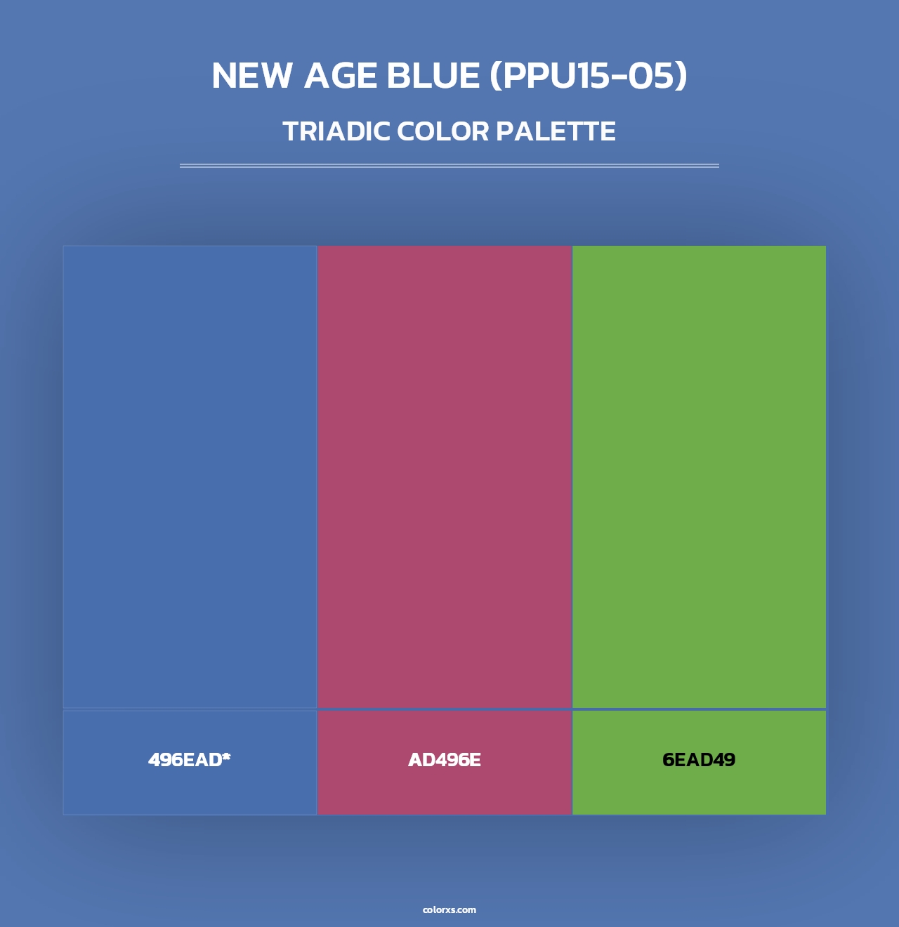 New Age Blue (PPU15-05) - Triadic Color Palette