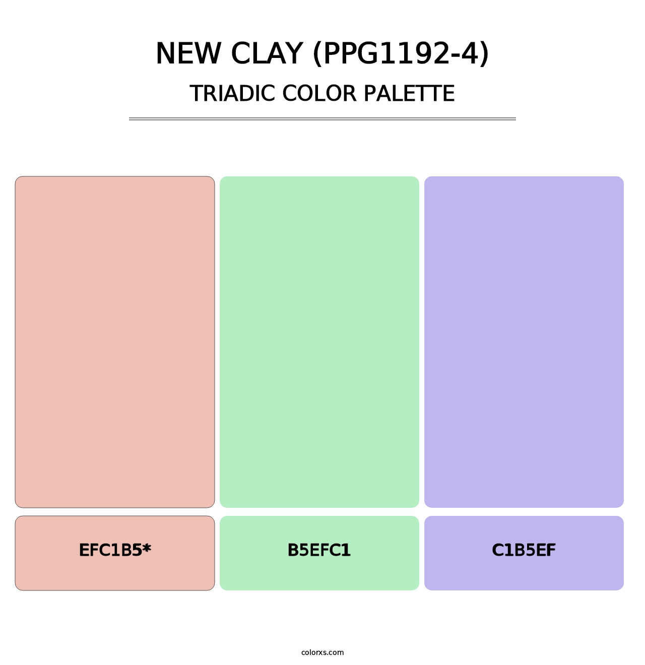 New Clay (PPG1192-4) - Triadic Color Palette