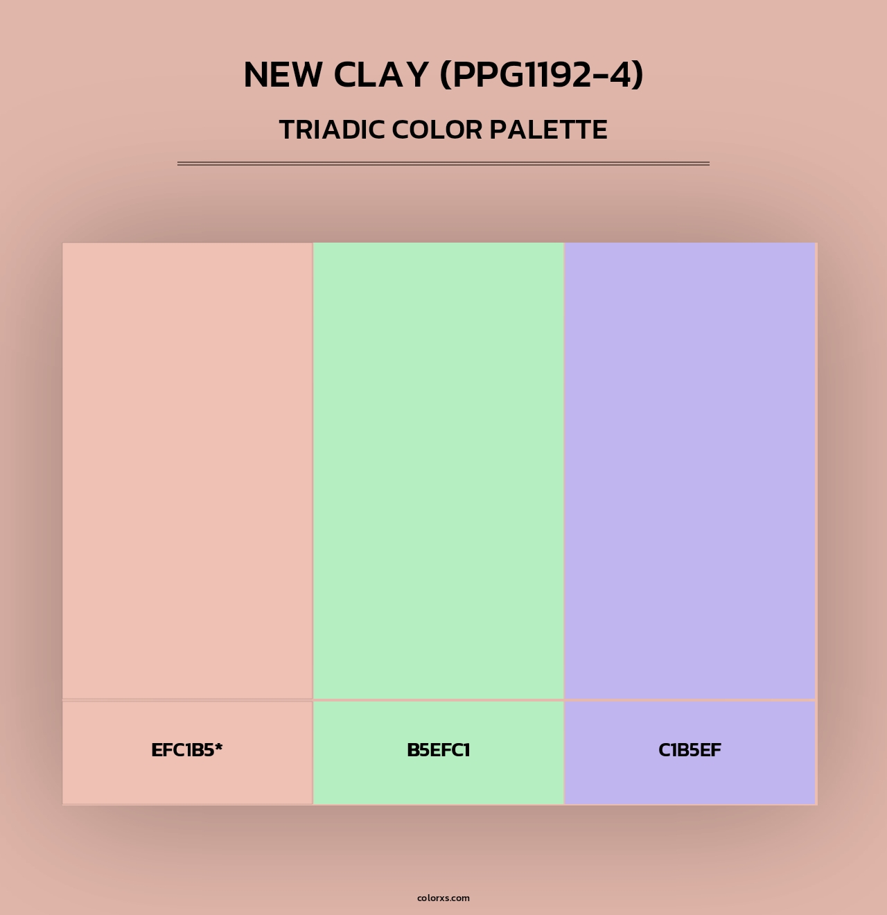 New Clay (PPG1192-4) - Triadic Color Palette