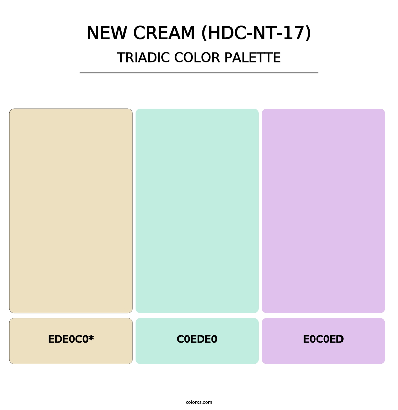 New Cream (HDC-NT-17) - Triadic Color Palette