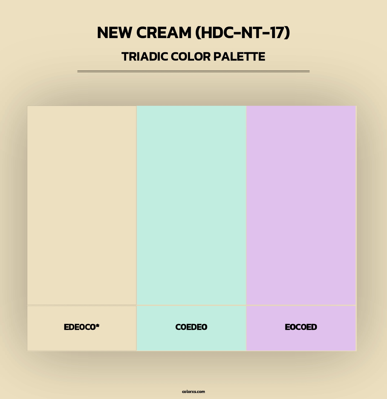 New Cream (HDC-NT-17) - Triadic Color Palette