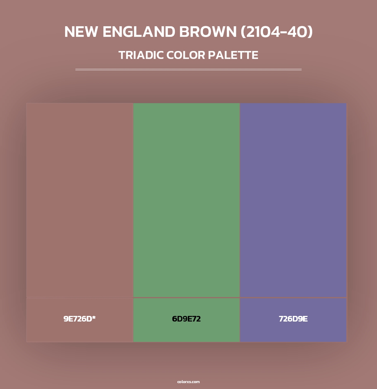 New England Brown (2104-40) - Triadic Color Palette