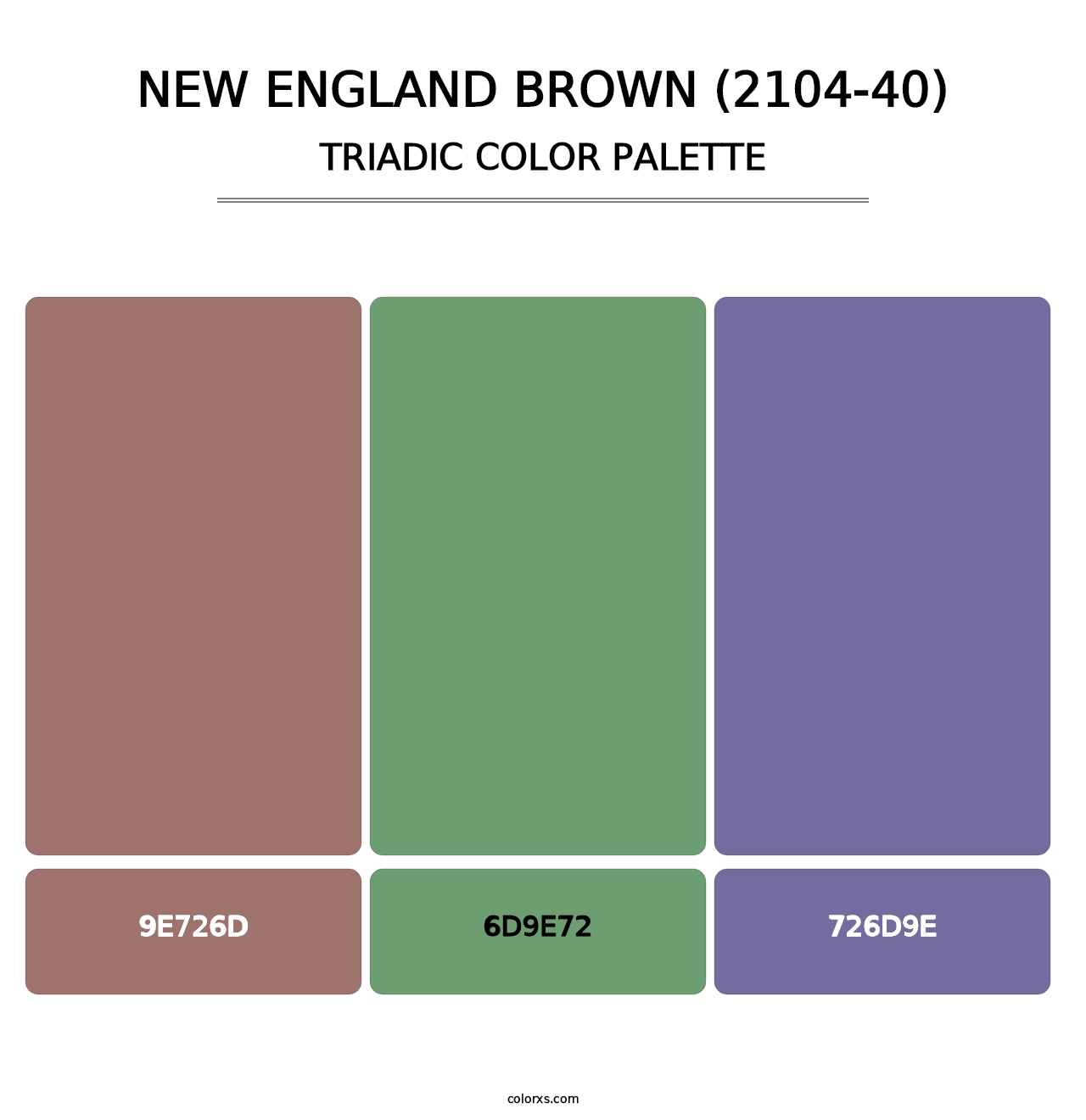 New England Brown (2104-40) - Triadic Color Palette