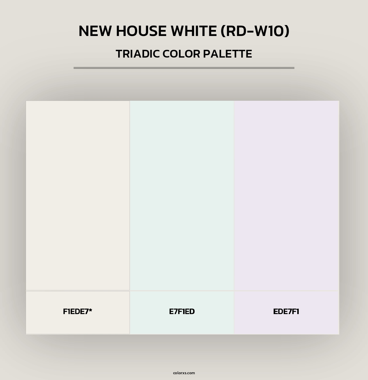 New House White (RD-W10) - Triadic Color Palette