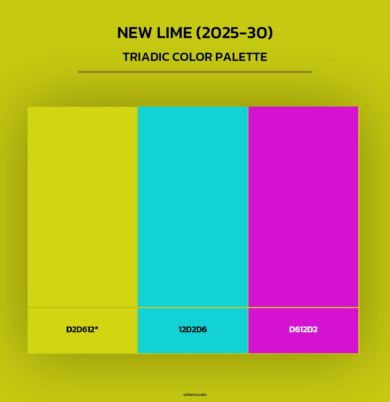New Lime (2025-30) - Triadic Color Palette