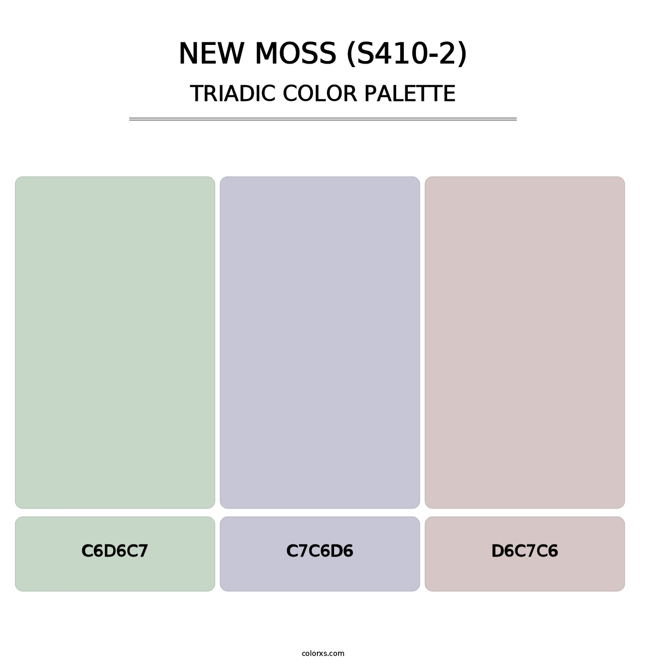 New Moss (S410-2) - Triadic Color Palette