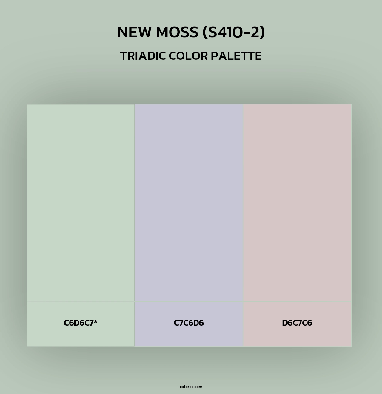 New Moss (S410-2) - Triadic Color Palette