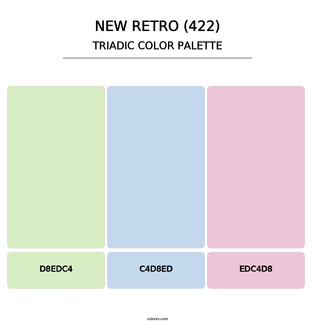 New Retro (422) - Triadic Color Palette