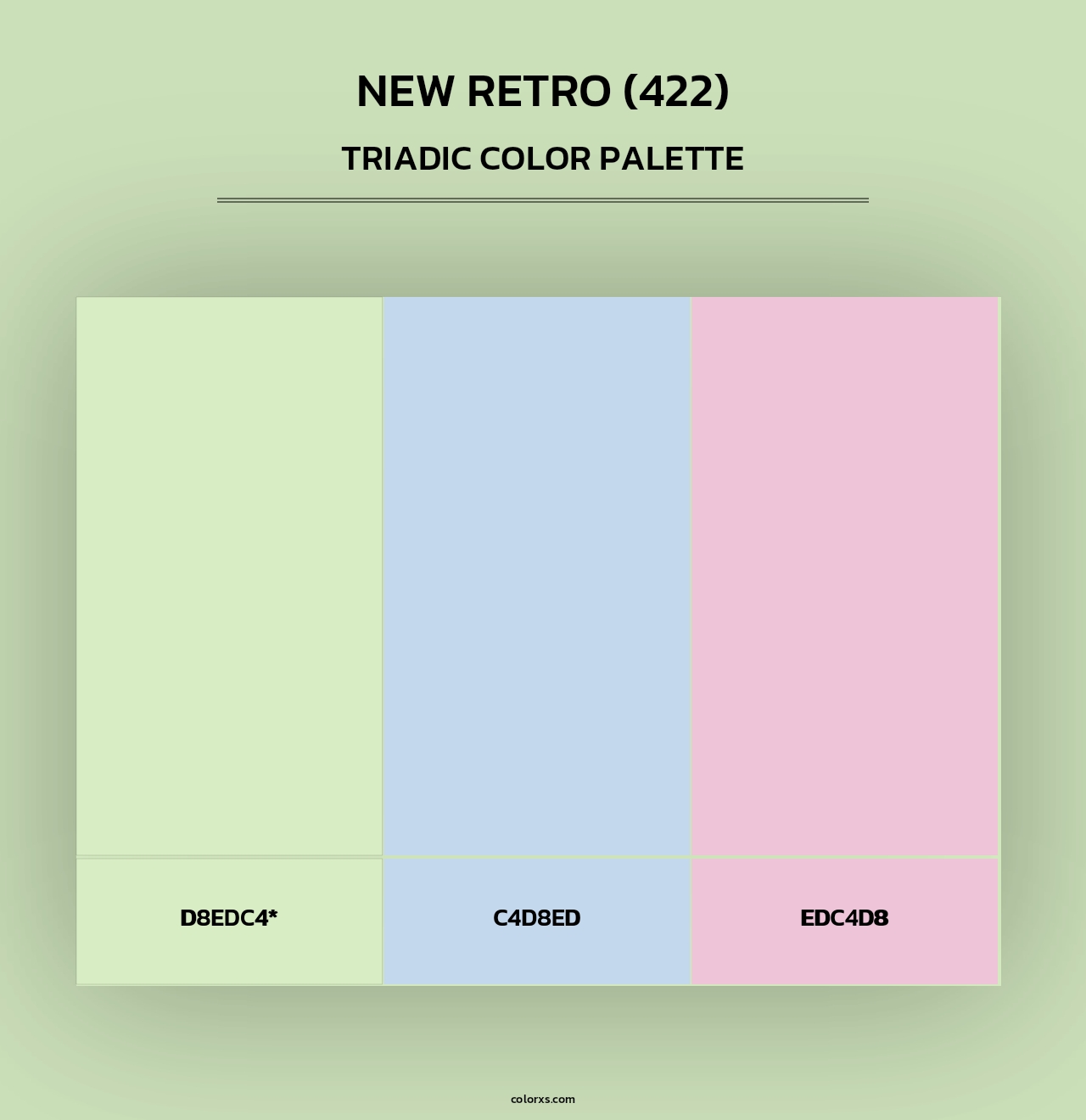 New Retro (422) - Triadic Color Palette