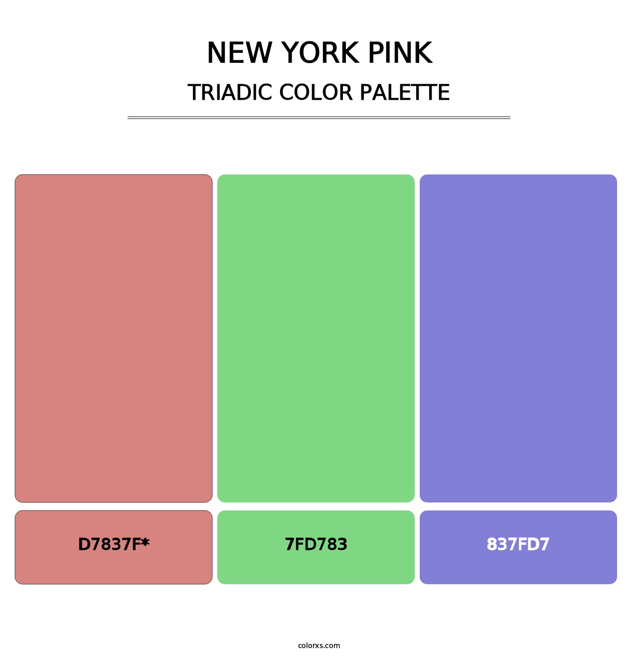 New York Pink - Triadic Color Palette