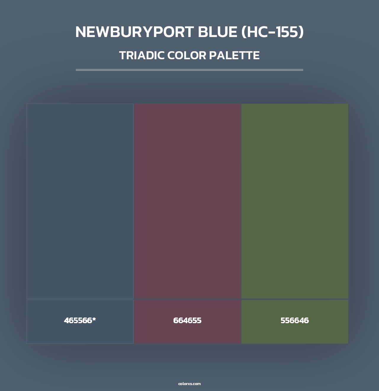 Newburyport Blue (HC-155) - Triadic Color Palette