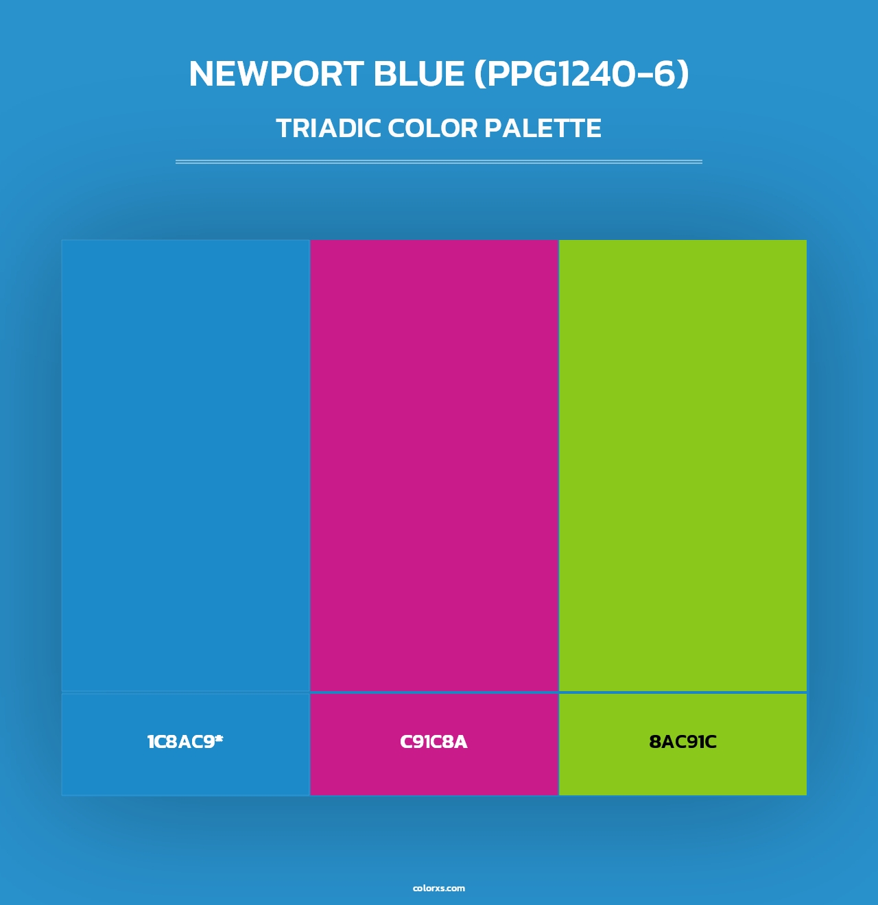 Newport Blue (PPG1240-6) - Triadic Color Palette