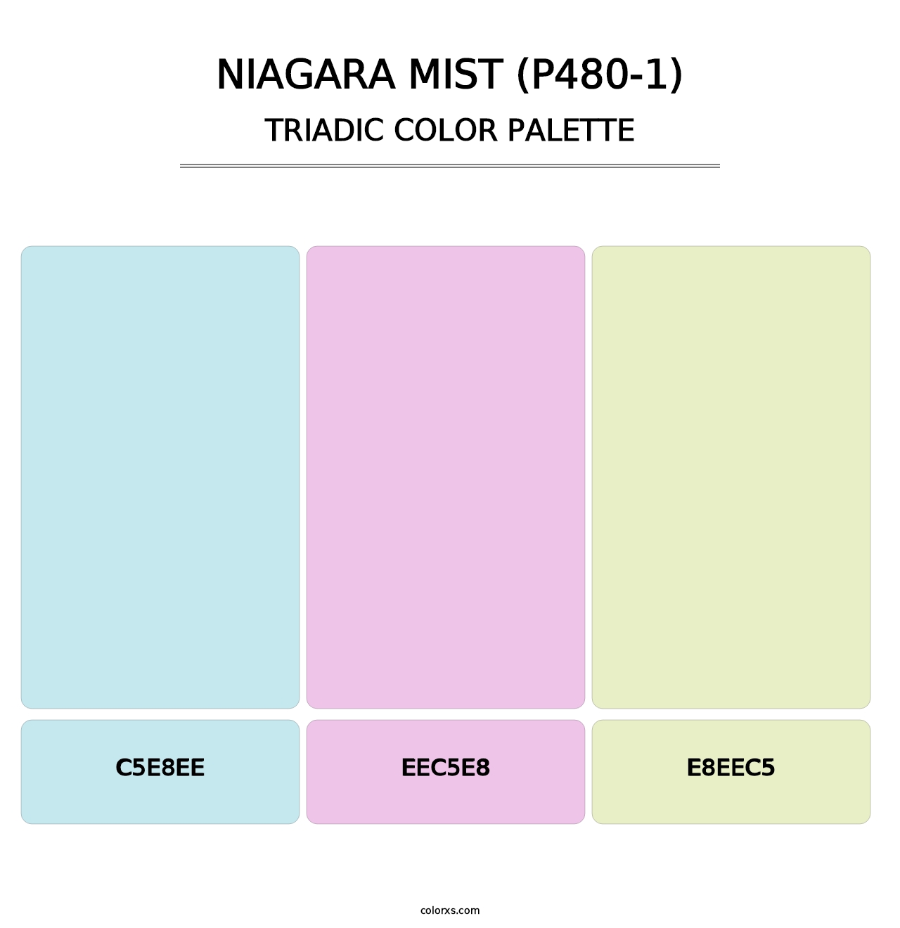 Niagara Mist (P480-1) - Triadic Color Palette