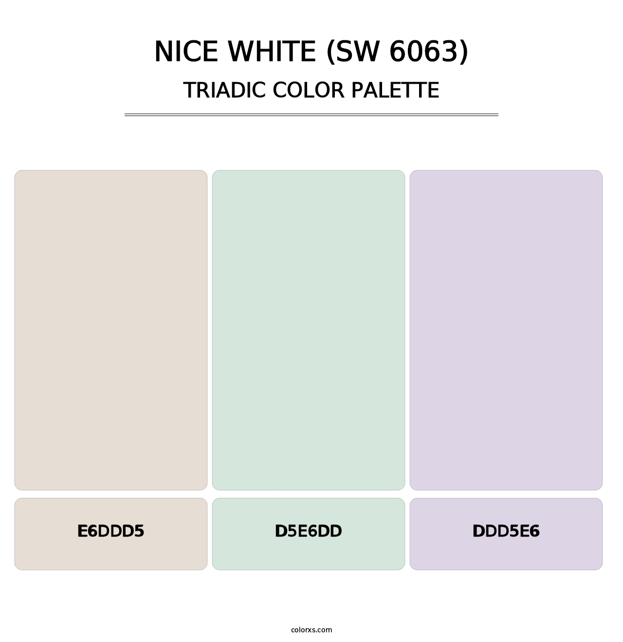 Nice White (SW 6063) - Triadic Color Palette