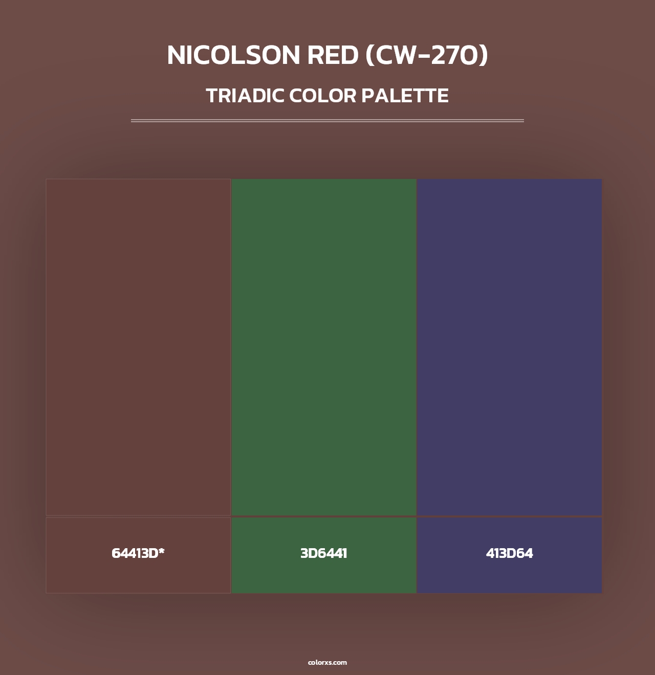 Nicolson Red (CW-270) - Triadic Color Palette