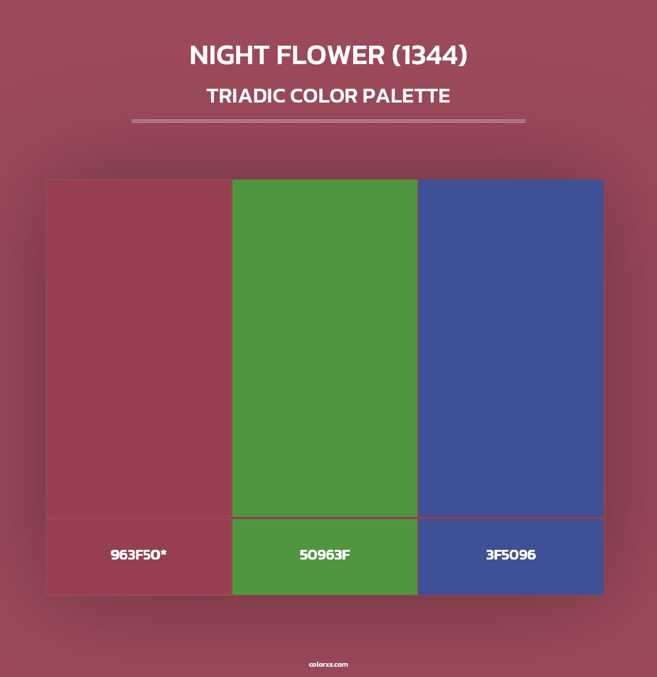 Night Flower (1344) - Triadic Color Palette