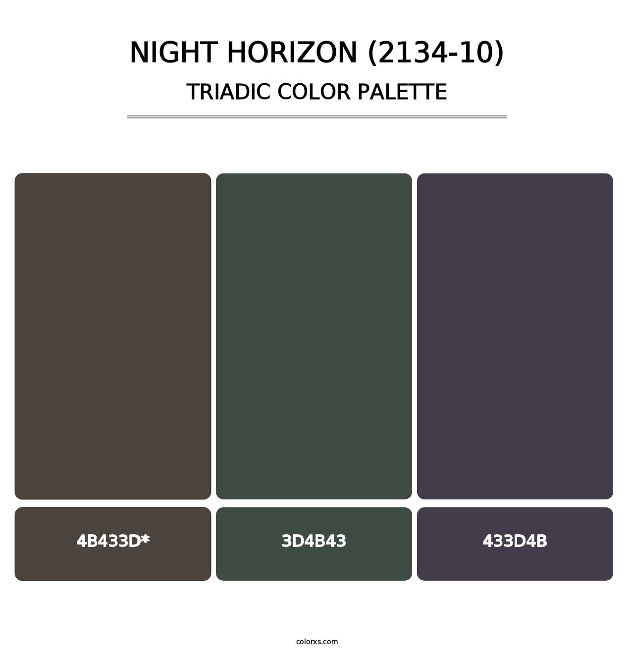 Night Horizon (2134-10) - Triadic Color Palette