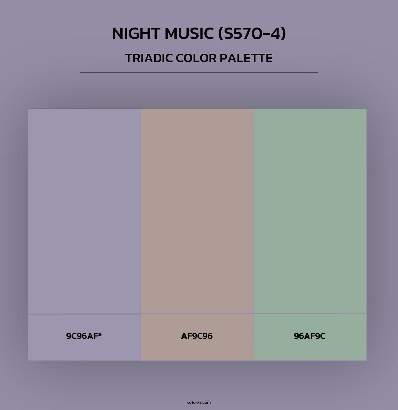 Night Music (S570-4) - Triadic Color Palette